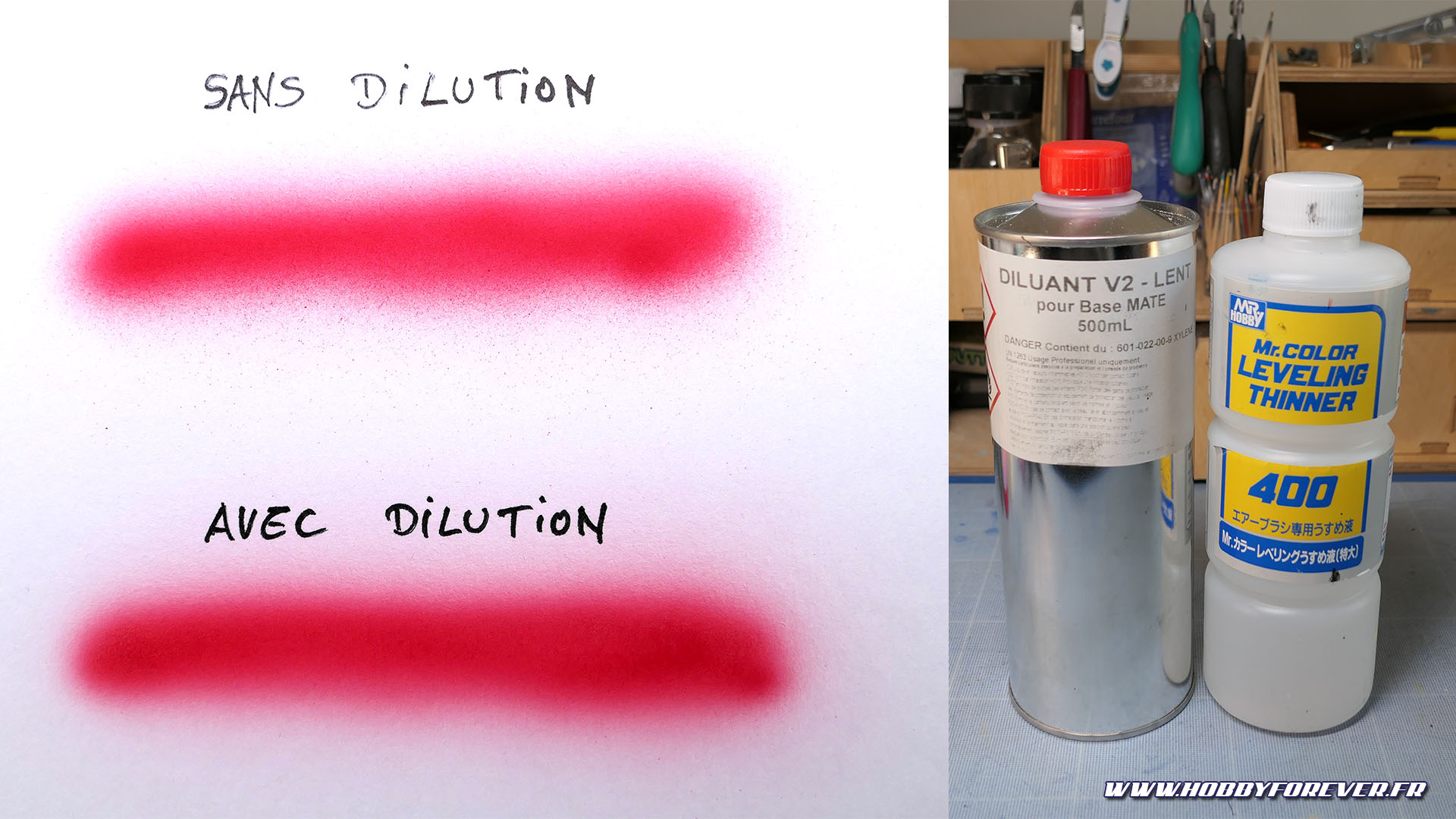 Les Graphic sont prêtes à l'emploi mais les diluer permet une vaporisation plus fine Les Graphic sont prêtes à l'emploi mais les diluer permet une vaporisation plus fine