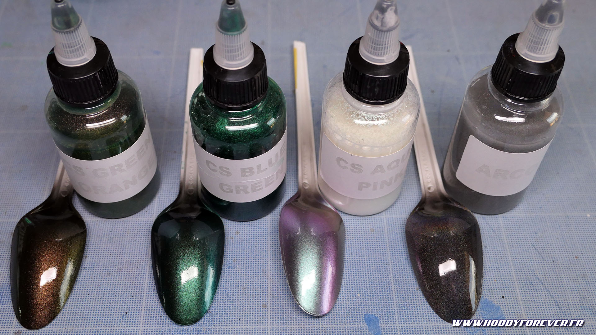 CS Green Orange / CS Blue Green / CS Aqua Pink / Arco Iris avec vernis auto CS Green Orange / CS Blue Green / CS Aqua Pink / Arco Iris avec vernis auto