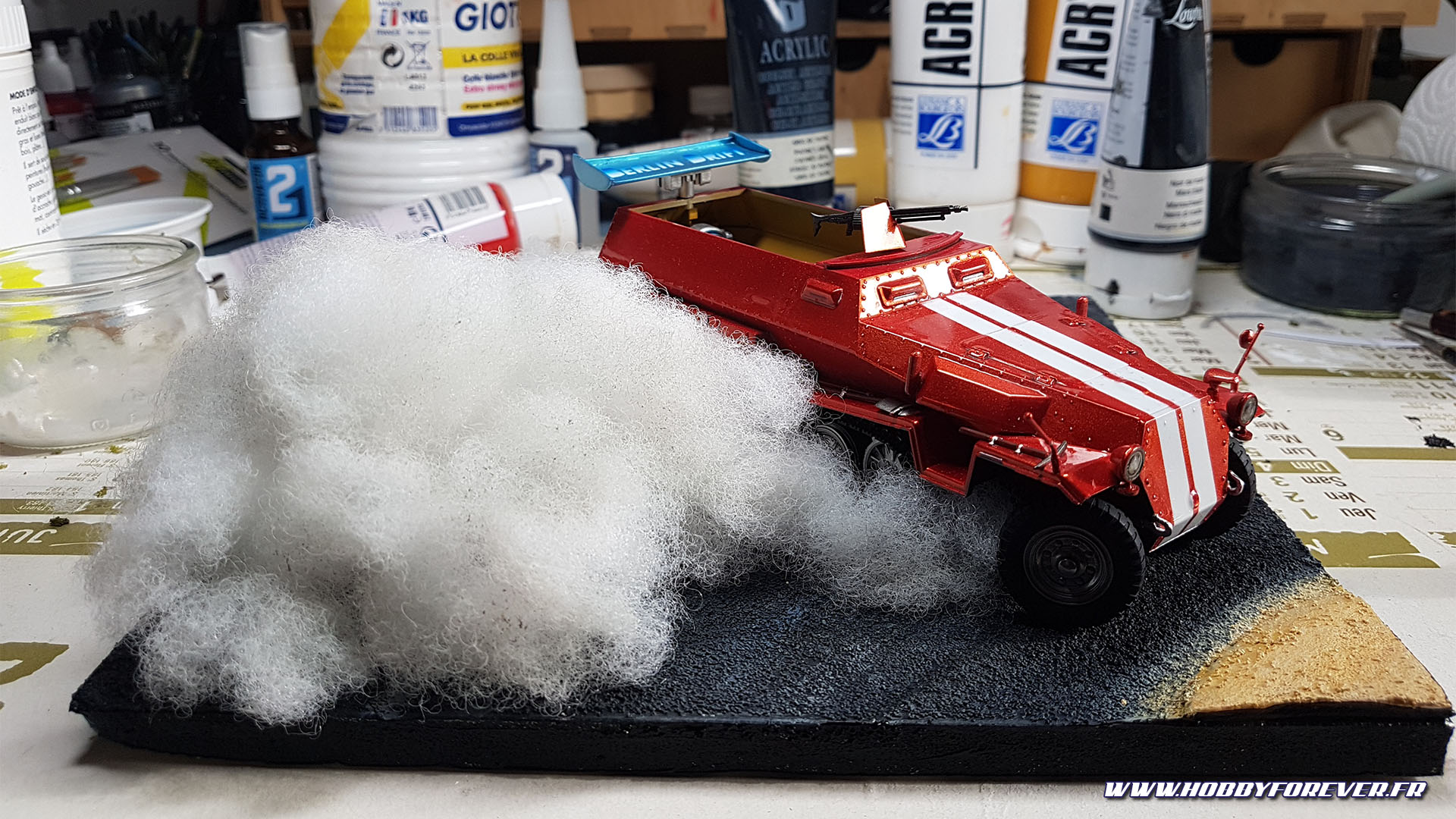 Diorama Sdkfz.251 Racing, un blindé en plein drift !