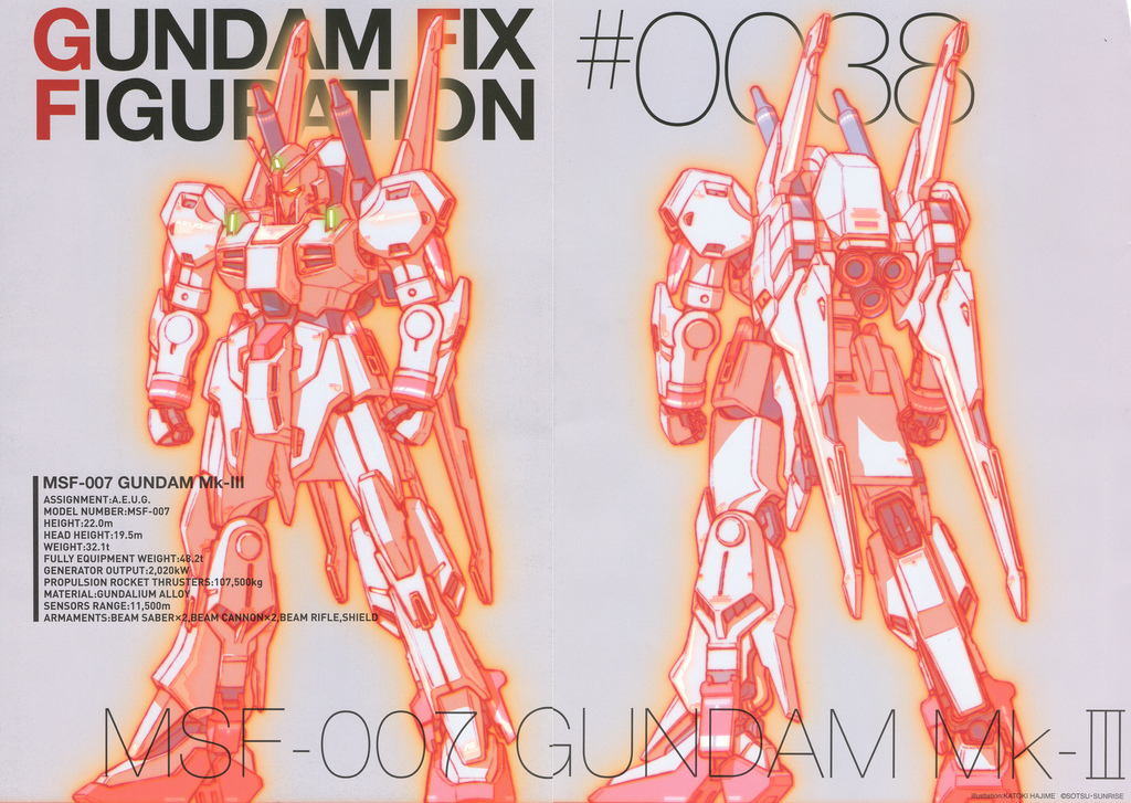 Le Gundam Mk-III revu par Hajime Katoki pour la version GFF