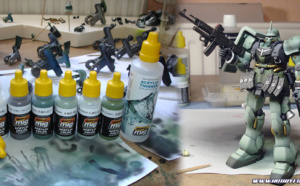 Tutoriel - La peinture acrylique Ammo by MIG Jimenez testée sur le HGUC Geara Zulu Tutoriel - La peinture acrylique Ammo by MIG Jimenez testée sur le HGUC Geara Zulu