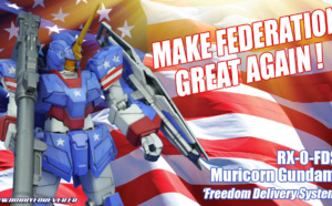 Finished work - RX-0-FDS Muricorn Gundam 'Freedom Delivery System'