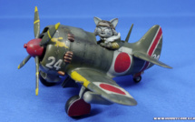 Finished work - Ki-84 Nakajima Cute Model w/ Cat Pilot